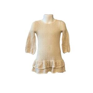 Baby Gap Cream Crochet Dress, Size 18-24M (18-24 Months)